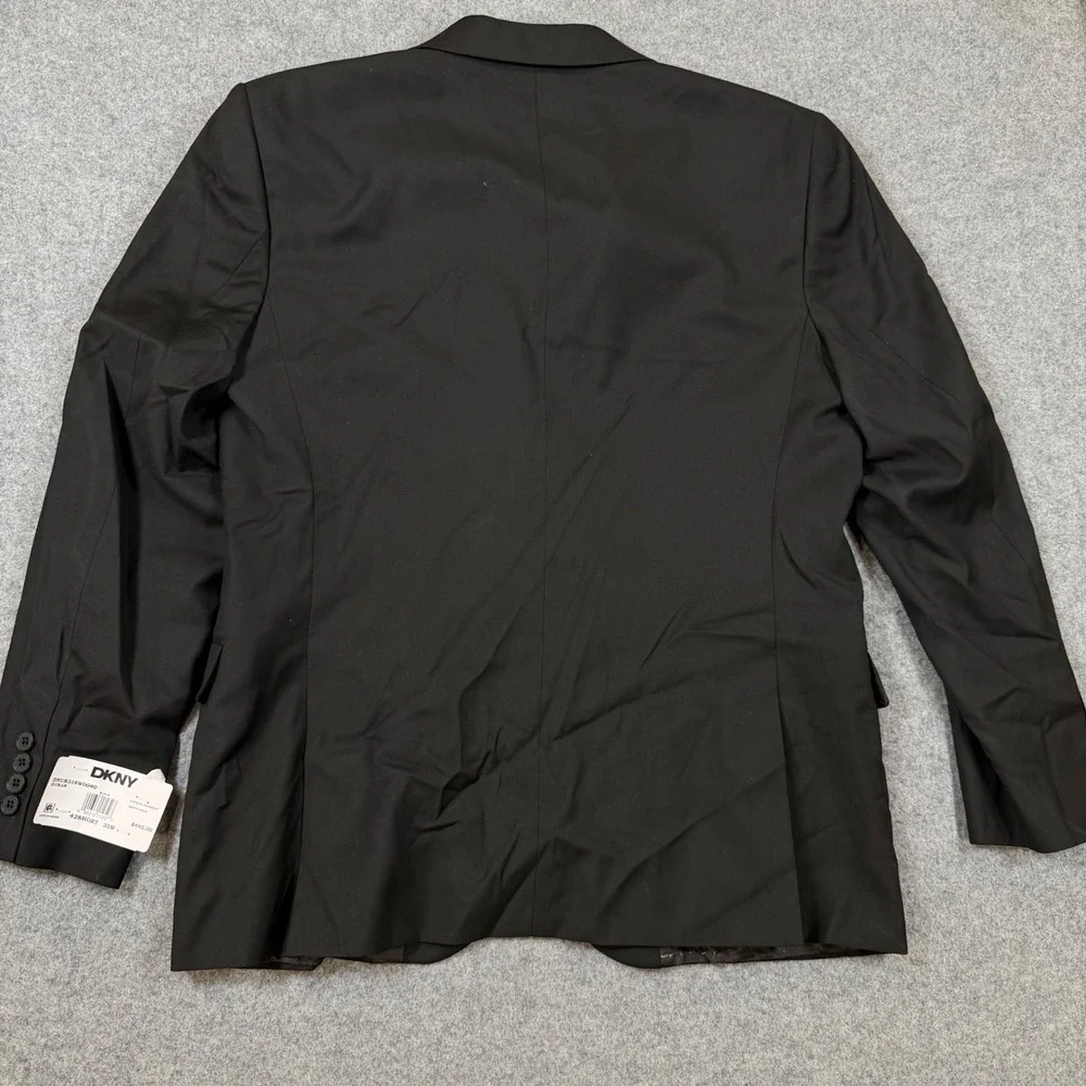 DKNY Duran Mens 3 Piece Suit Black 42S 44S 35W 37W DNUR318W0040 New